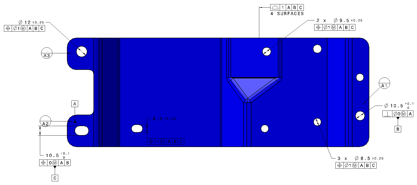 3D CAD model of a mechanical disc component